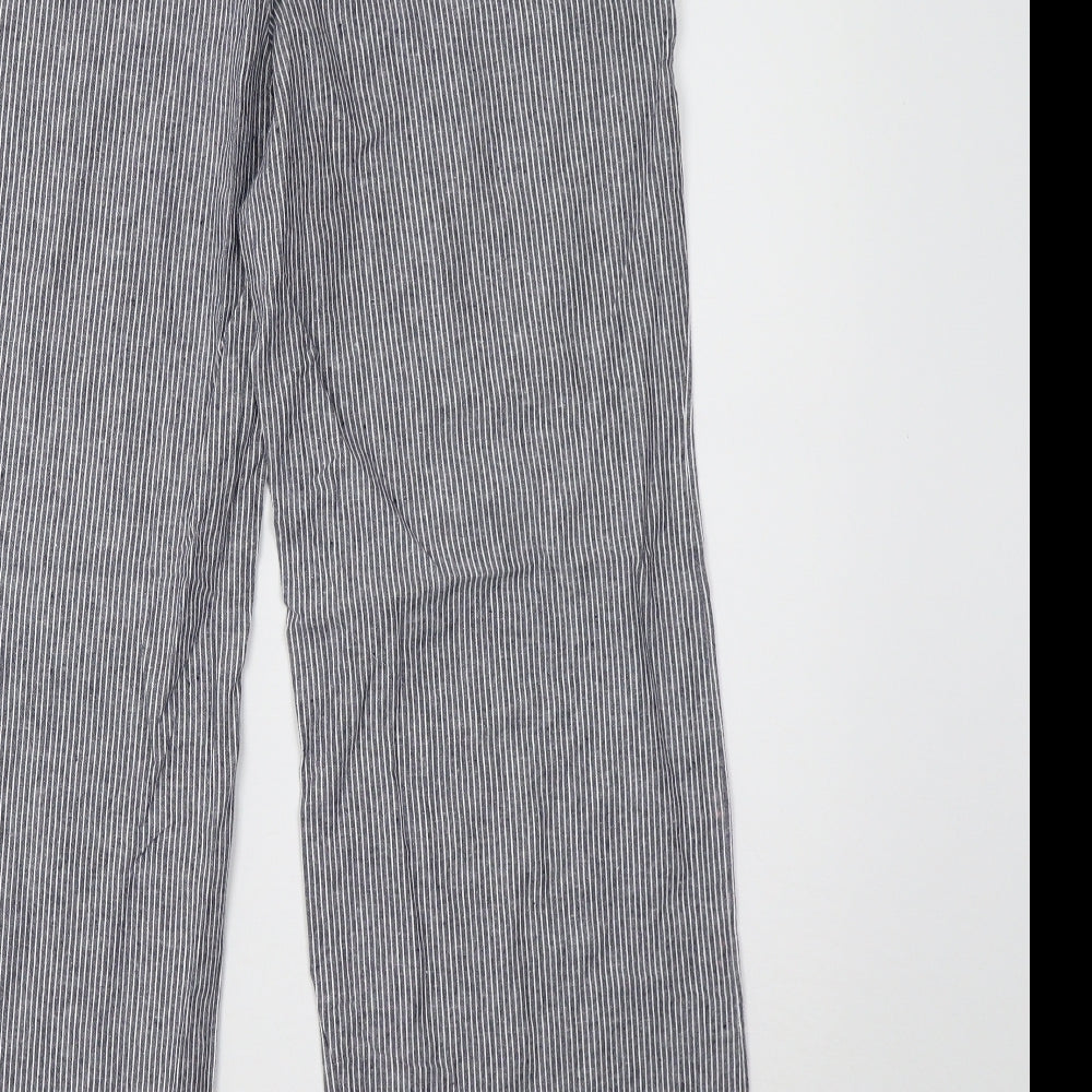 Matalan Womens Blue Striped  Trousers  Size 12 L28 in