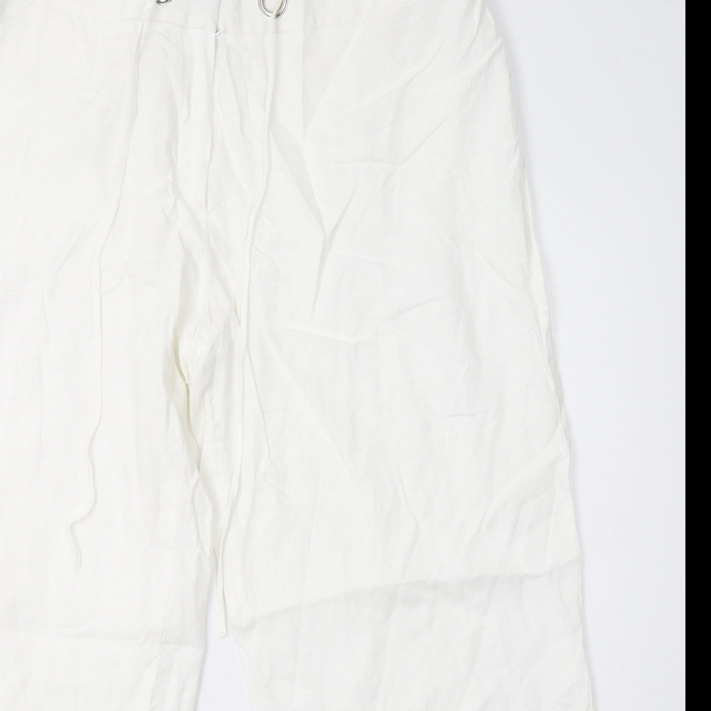 Marks and Spencer Womens White   Trousers  Size 20 L28 in
