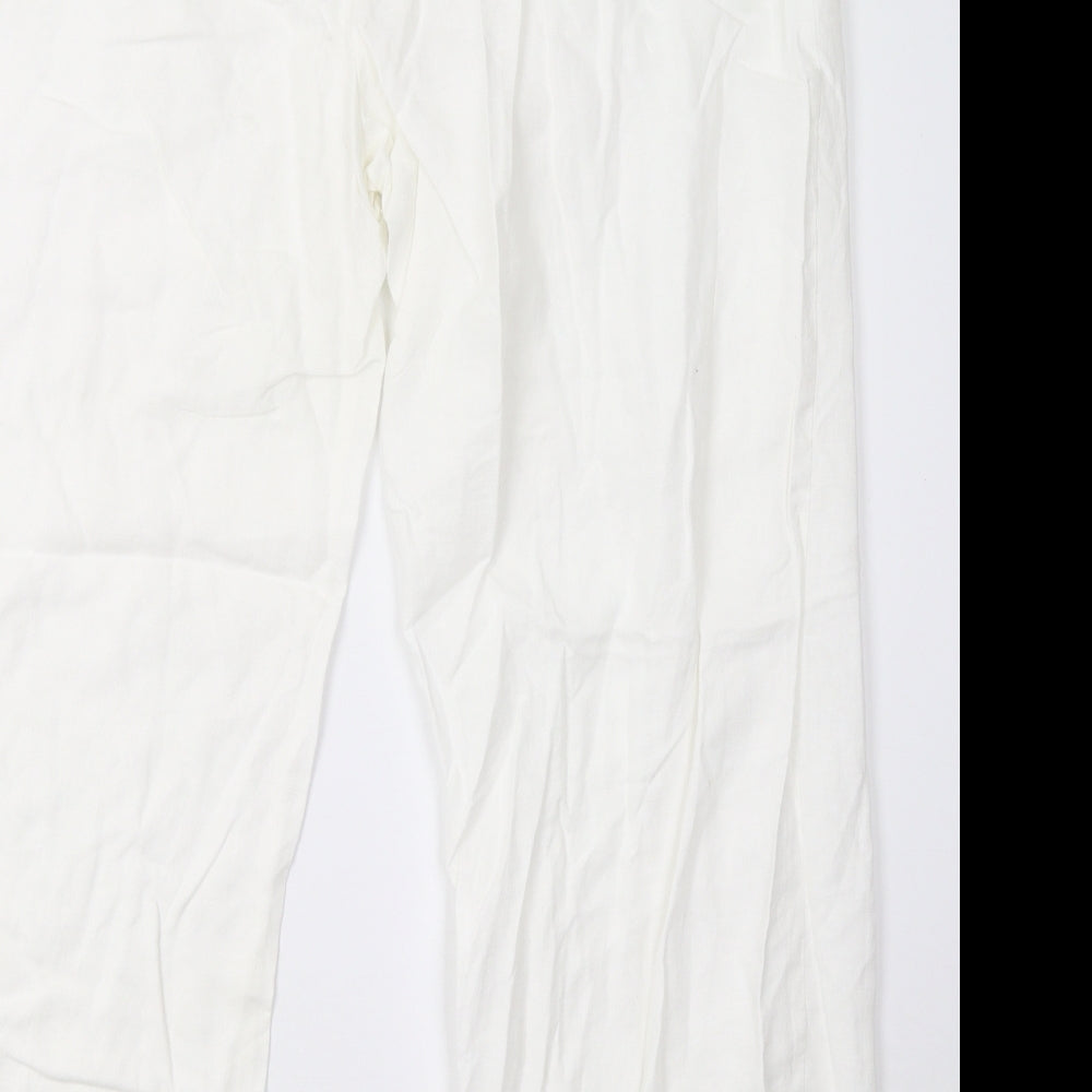Marks and Spencer Womens White   Trousers  Size 20 L28 in