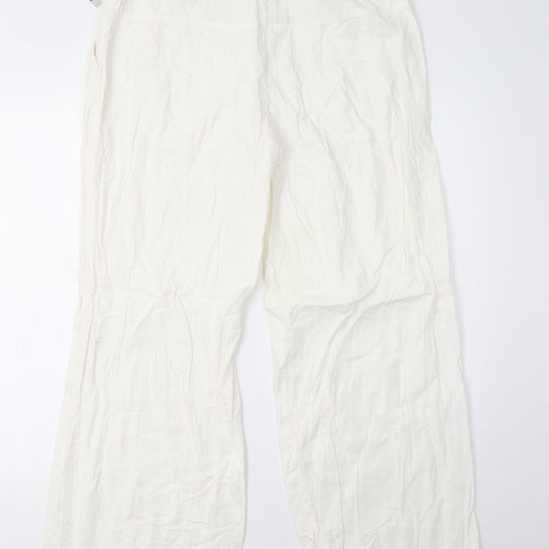 NEXT Womens White   Trousers  Size 14 L28 in