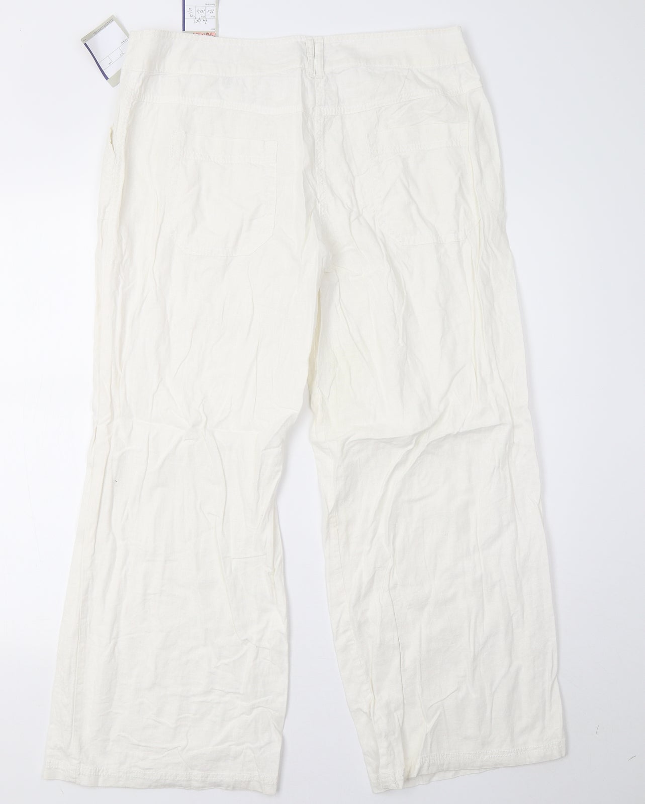 NEXT Womens White   Trousers  Size 14 L28 in