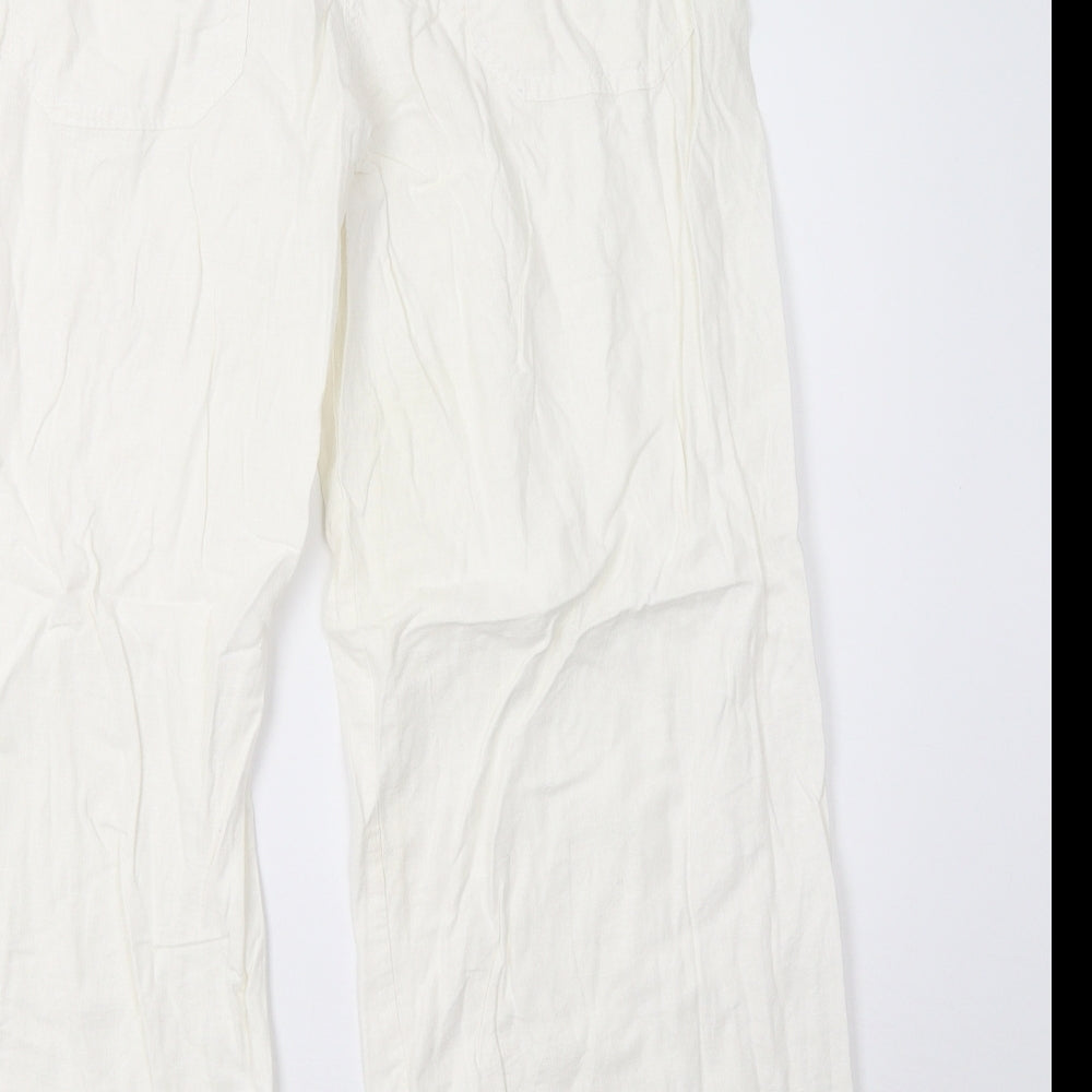 NEXT Womens White   Trousers  Size 14 L28 in