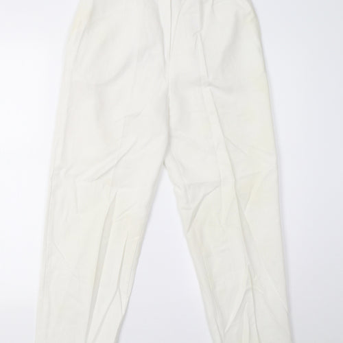 eastext Womens White   Trousers  Size 12 L27 in