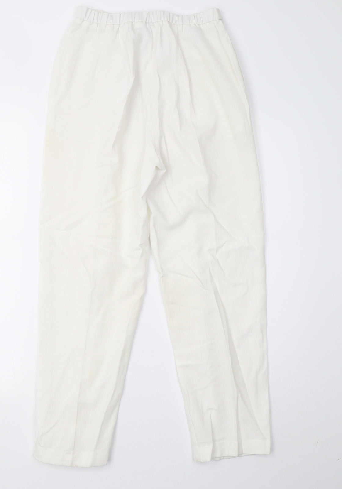eastext Womens White   Trousers  Size 12 L27 in