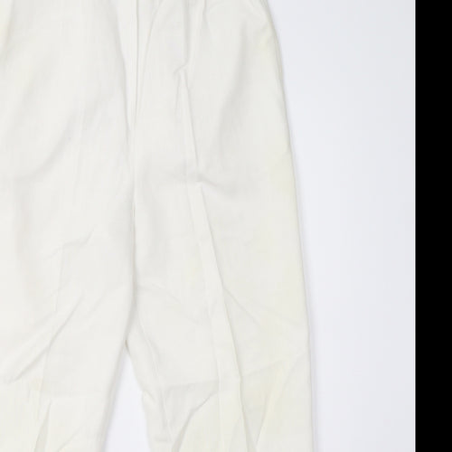 eastext Womens White   Trousers  Size 12 L27 in