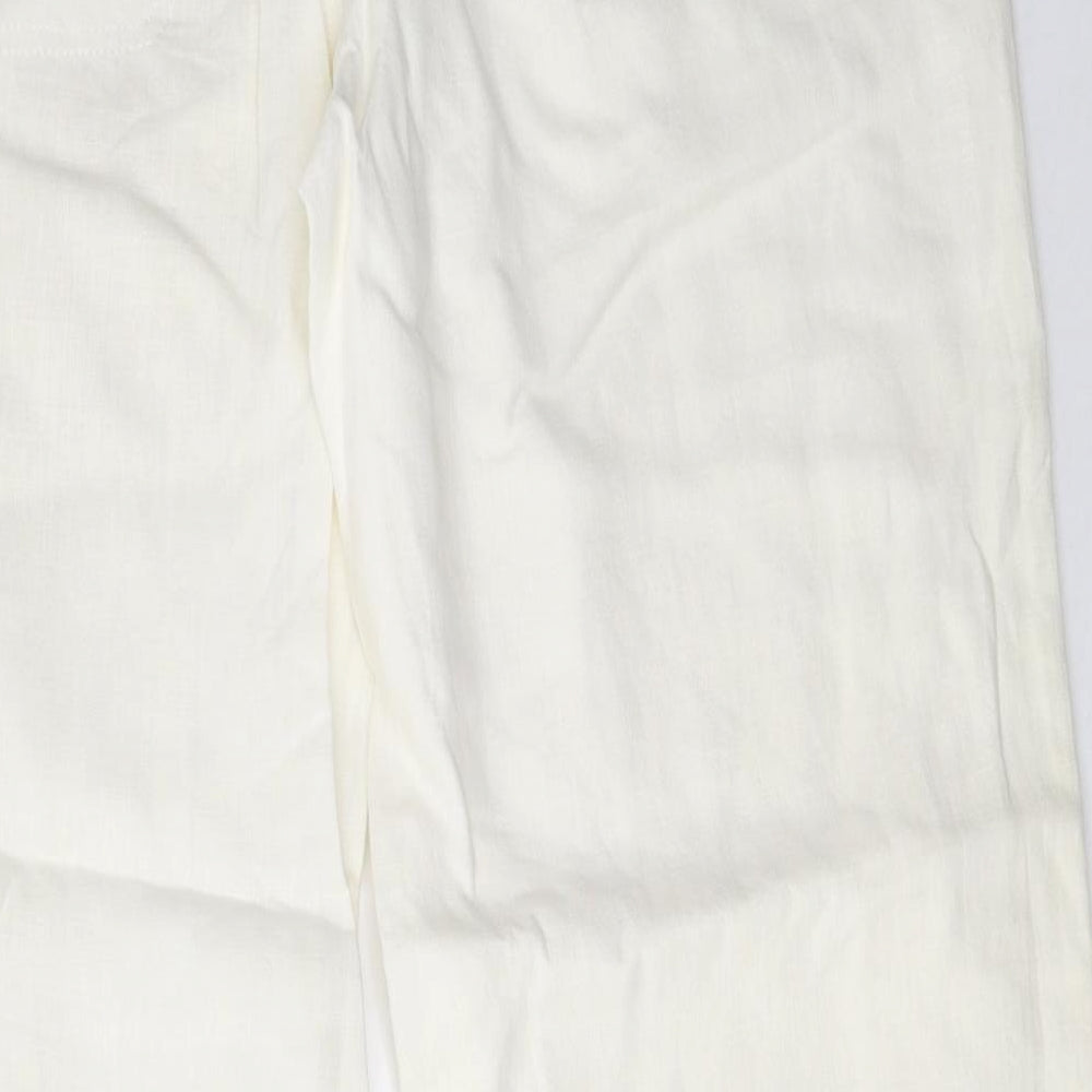 NEXT Womens White   Trousers  Size 14 L31 in