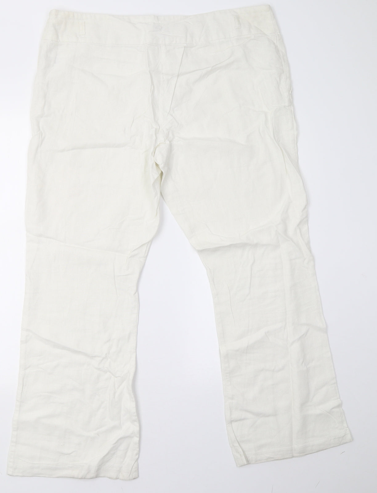 George Womens White   Trousers  Size 16 L30 in