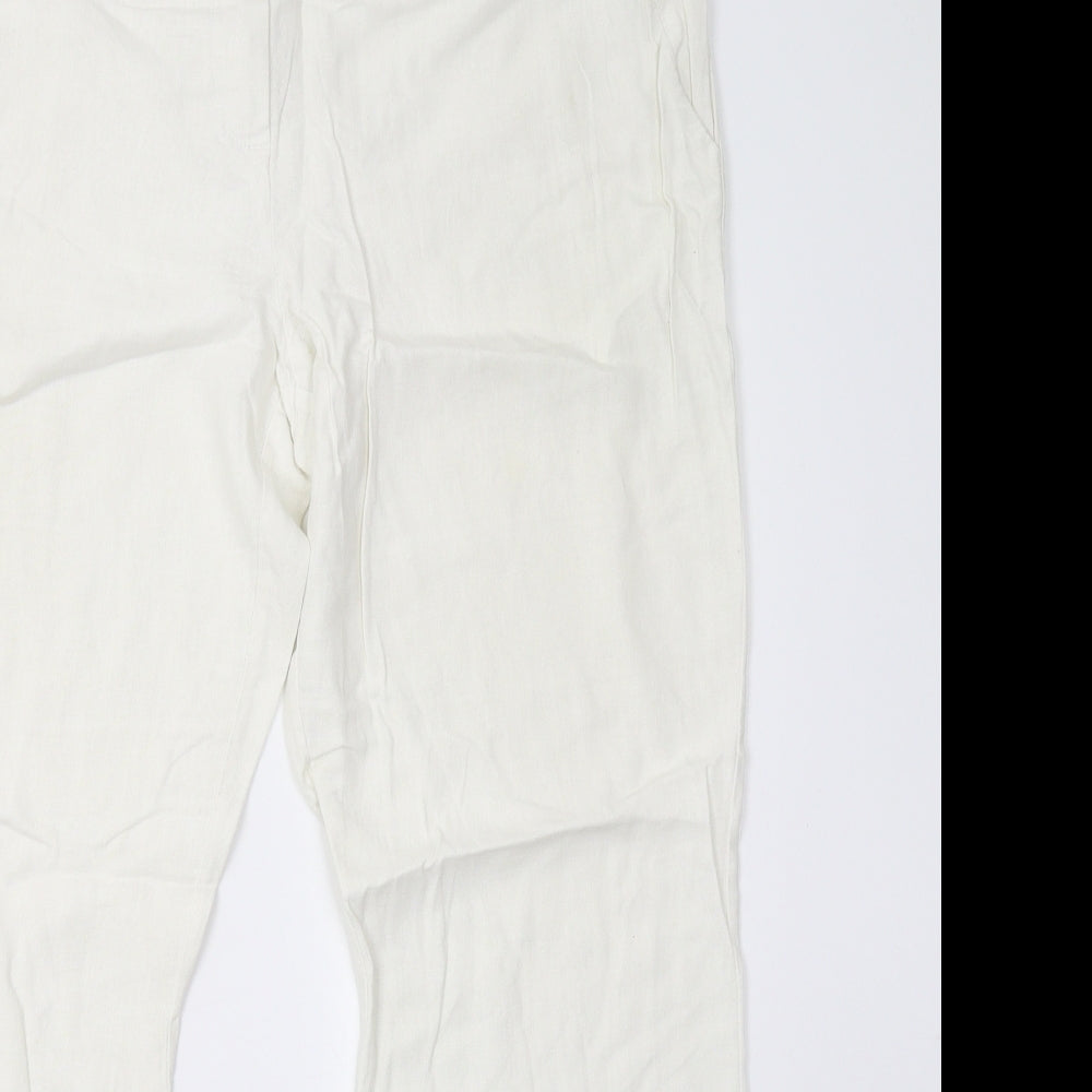 George Womens White   Trousers  Size 16 L30 in