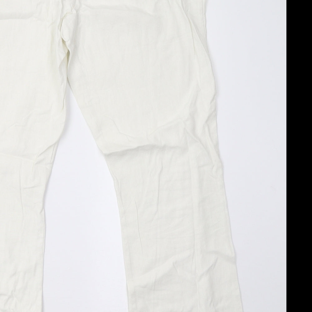 George Womens White   Trousers  Size 16 L30 in