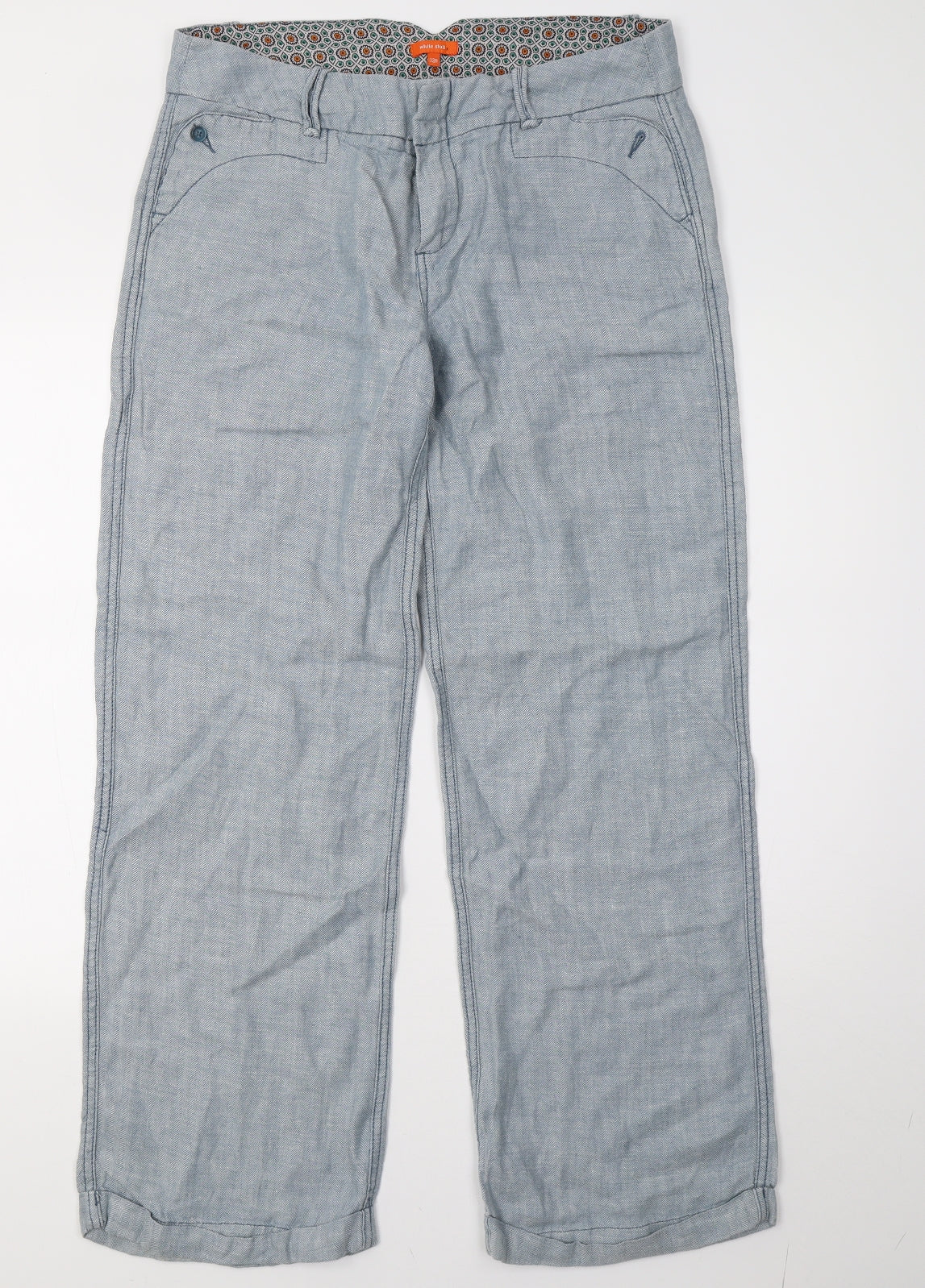 White Stuff Womens Blue   Trousers  Size 12 L32 in