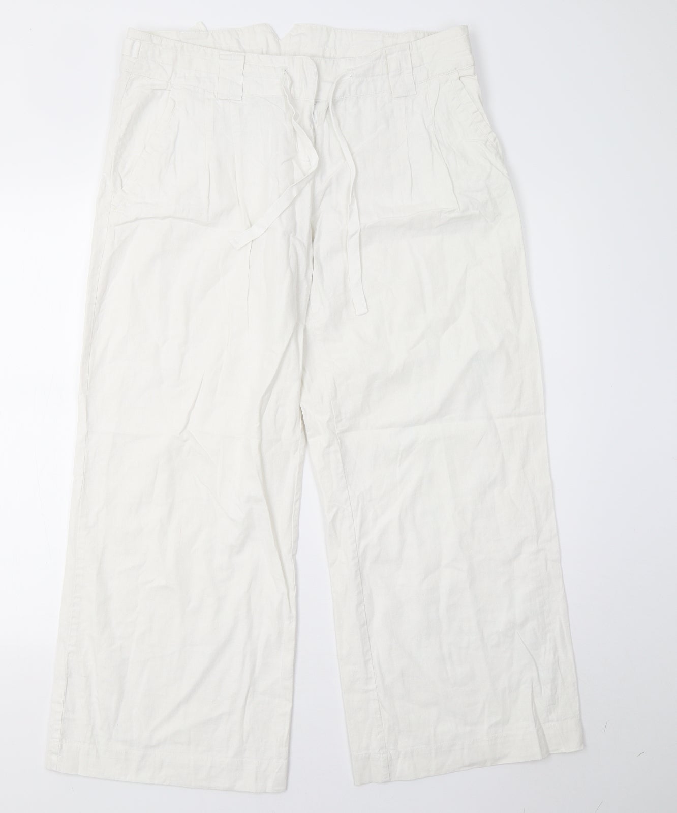 Topshop Womens White   Trousers  Size 14 L30 in
