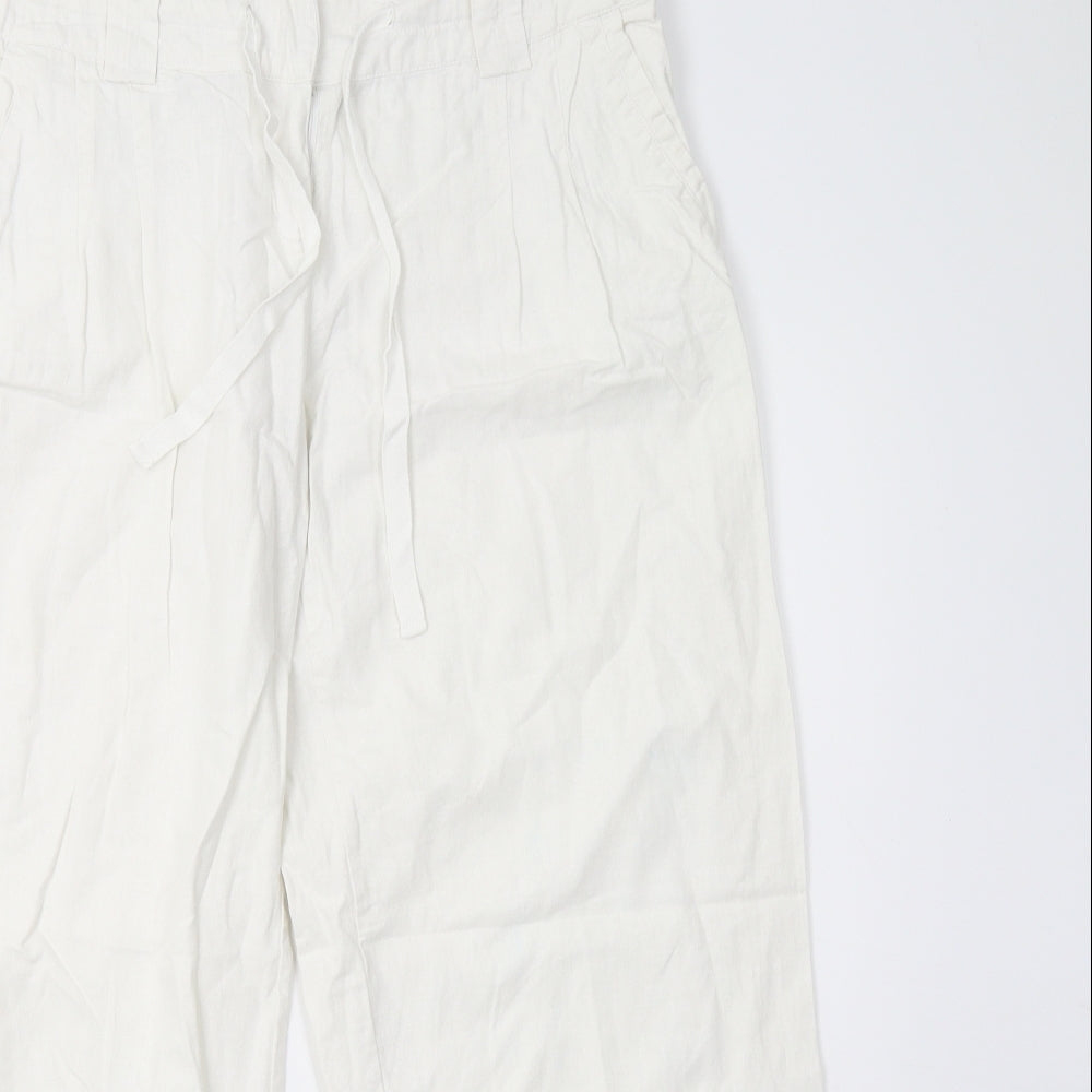 Topshop Womens White   Trousers  Size 14 L30 in