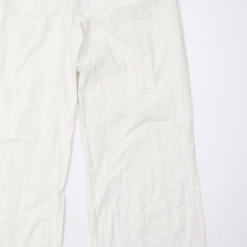 Topshop Womens White   Trousers  Size 14 L30 in