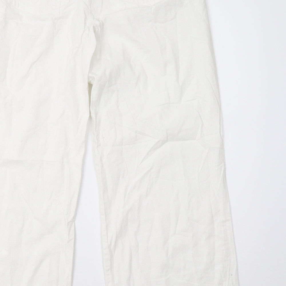 Topshop Womens White   Trousers  Size 14 L30 in