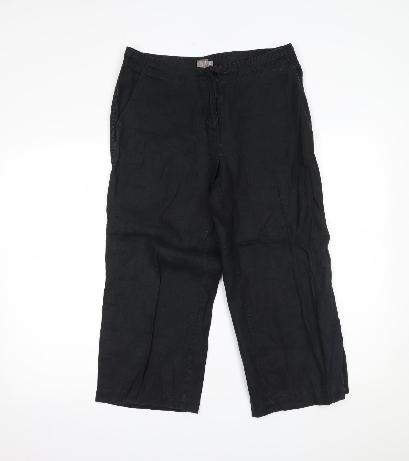 TU Womens Black   Trousers  Size 10 L20 in