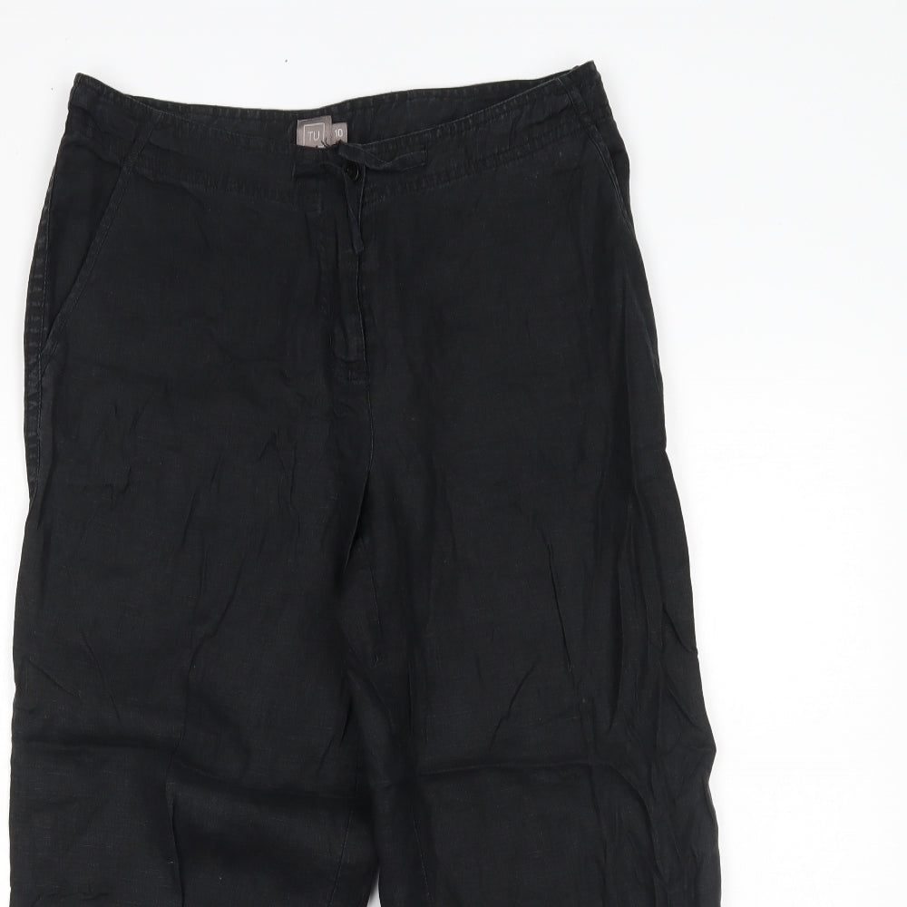 TU Womens Black   Trousers  Size 10 L20 in
