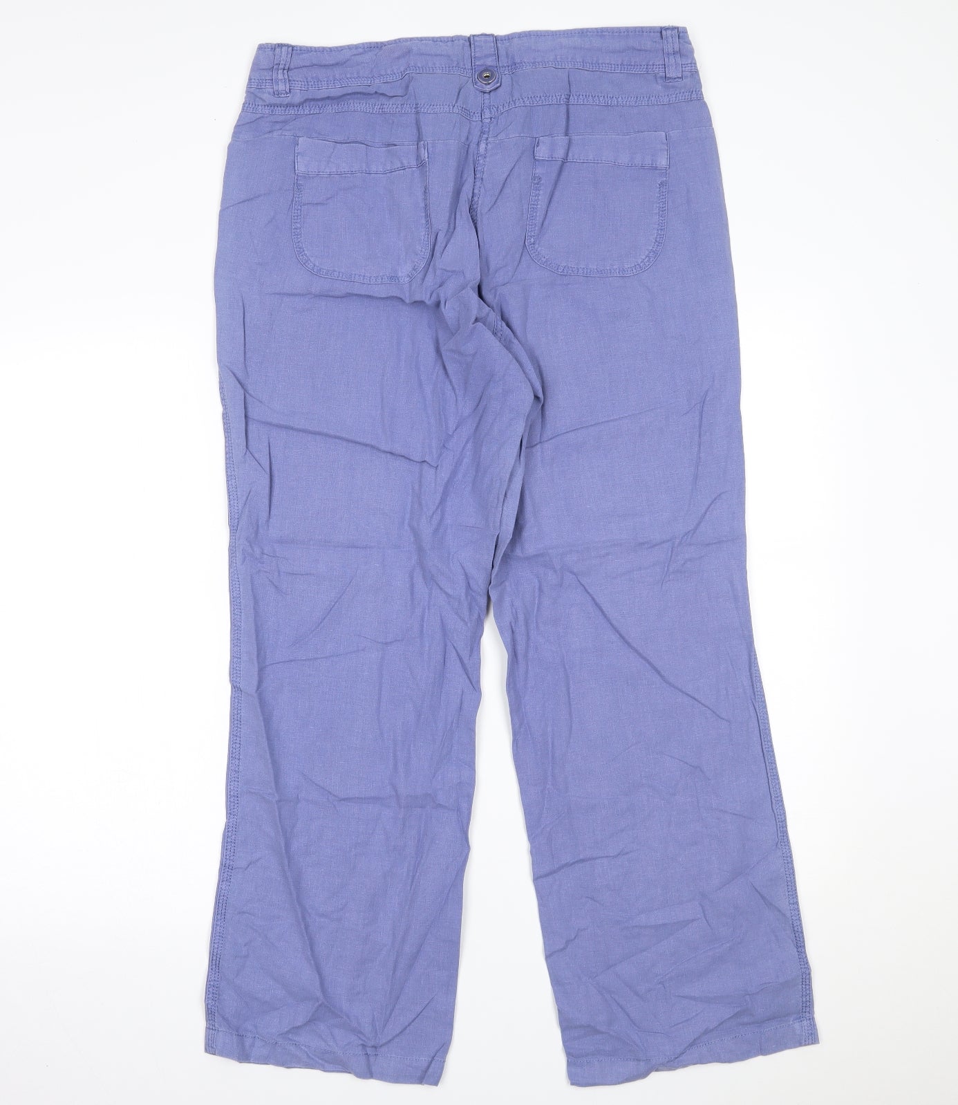 M&Co Womens Blue   Trousers  Size 14 L28 in