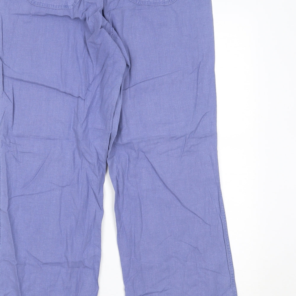 M&Co Womens Blue   Trousers  Size 14 L28 in