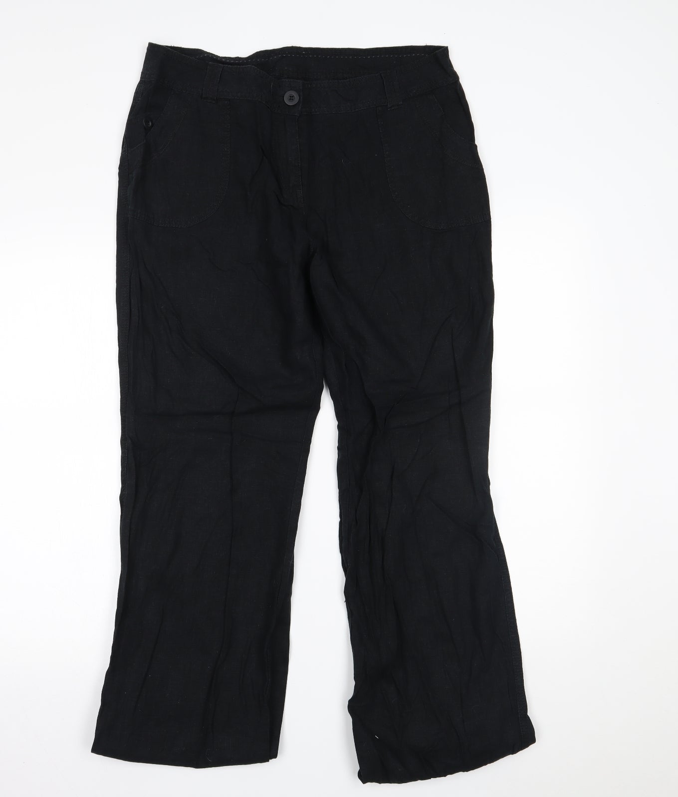 Marks and Spencer Womens Black   Trousers  Size 16 L30 in