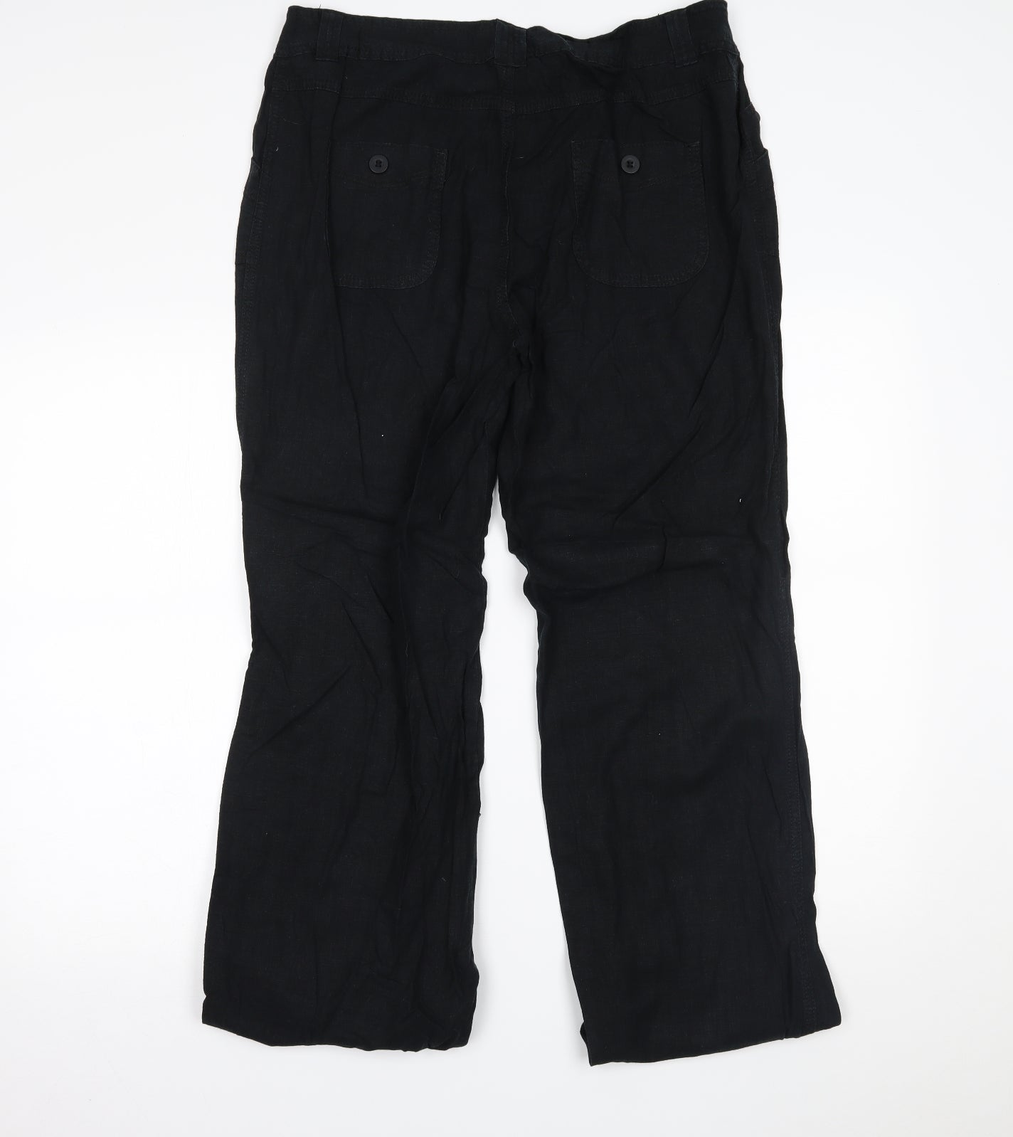 Marks and Spencer Womens Black   Trousers  Size 16 L30 in