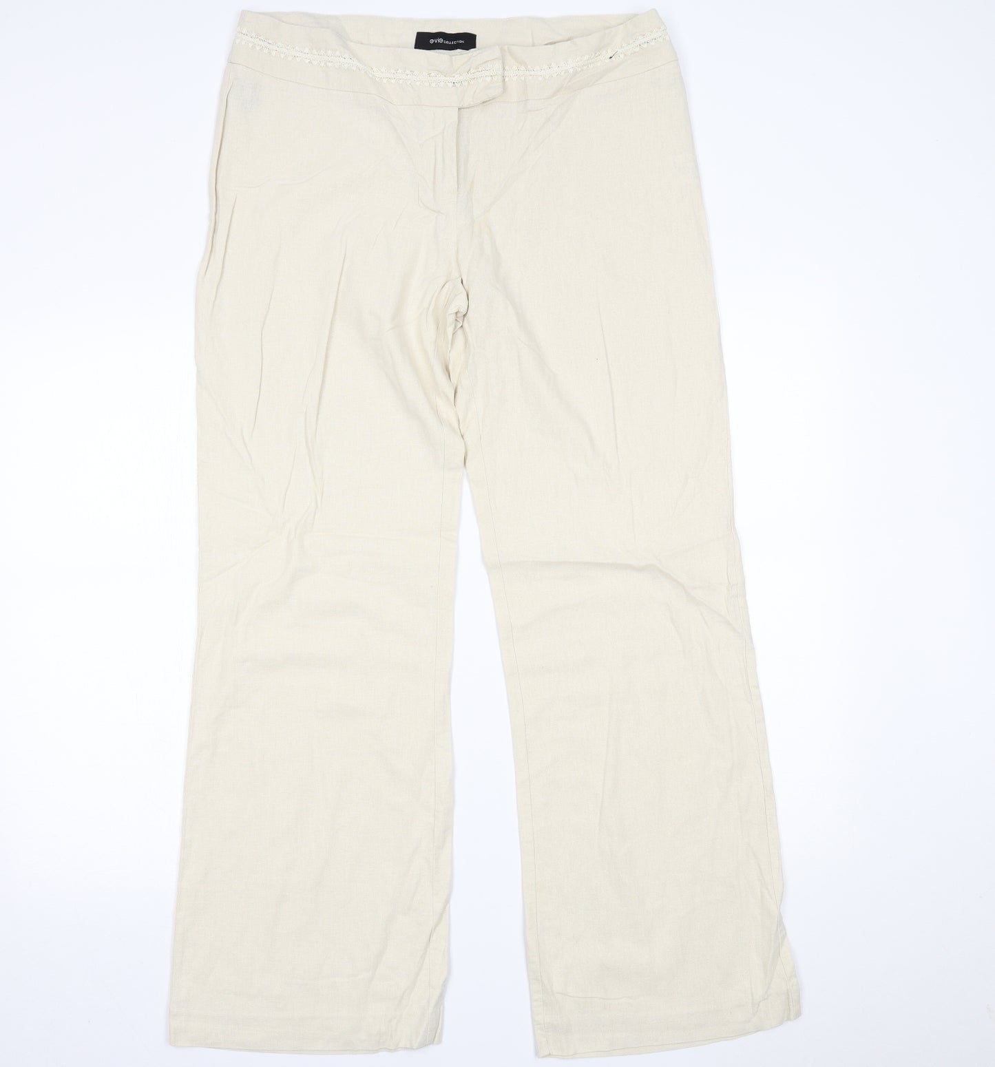 EVIE Womens Beige   Trousers  Size 16 L28.5 in