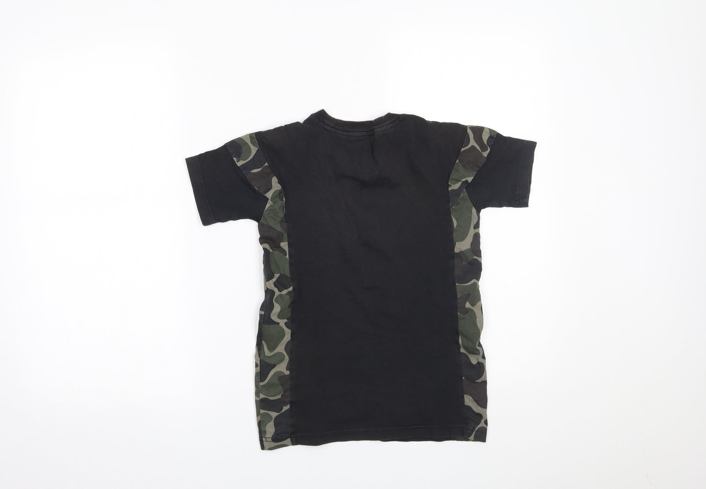 adidas Boys Black Camouflage  Pullover T-Shirt Size 9-10 Years