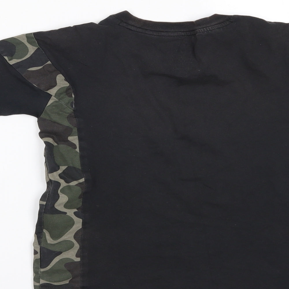 adidas Boys Black Camouflage  Pullover T-Shirt Size 9-10 Years