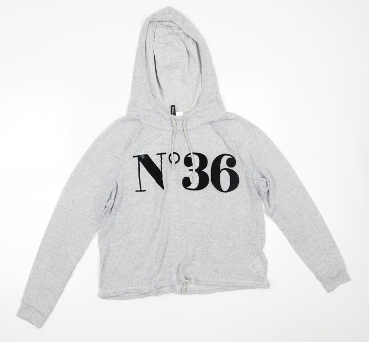 H&M Womens Grey Pullover Hoodie Size M