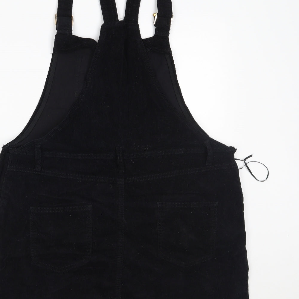 Select Womens Black  Denim Pinafore/Dungaree Dress  Size 16