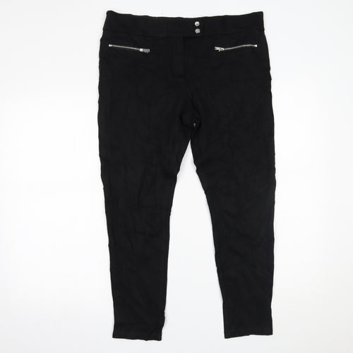 George Womens Black   Trousers  Size 14 L23.5 in