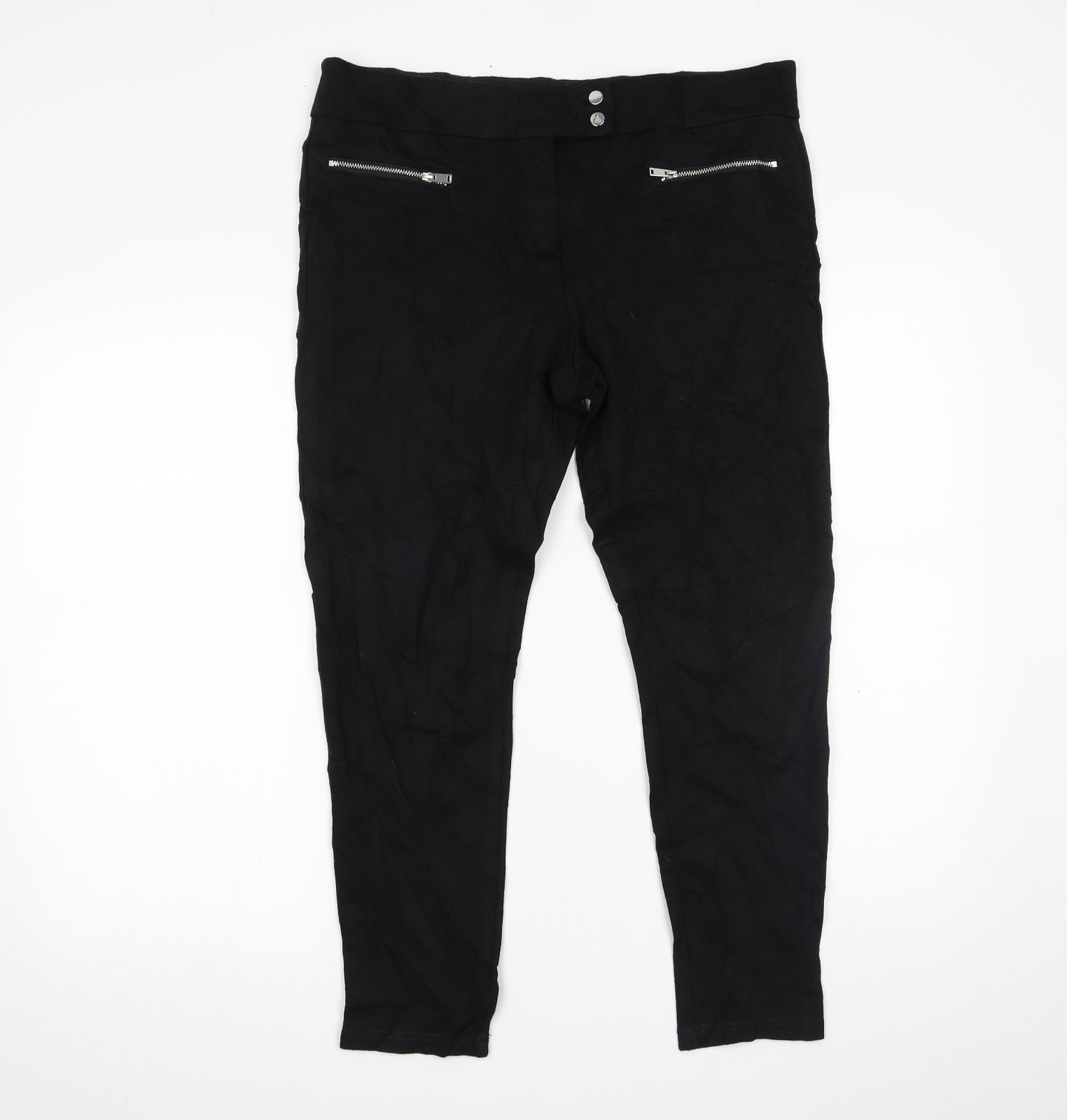 George Womens Black   Trousers  Size 14 L23.5 in