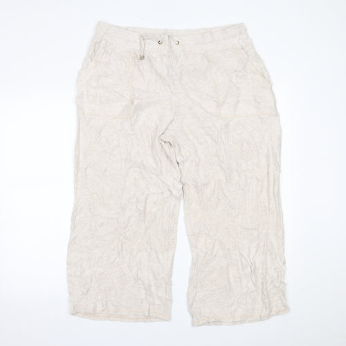 Marks and Spencer Womens Beige   Sweatpants Trousers Size 16 L23 in