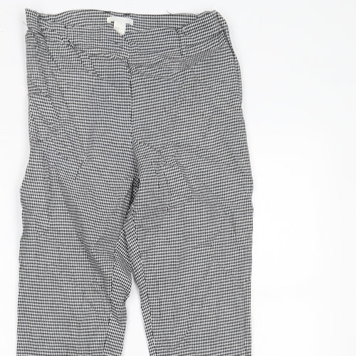 H&M Womens Black Houndstooth  Trousers  Size 10 L23 in