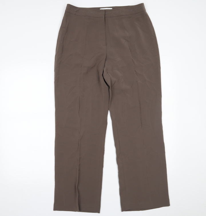 Gerry Weber Womens Brown Trousers Size 16 L28 in