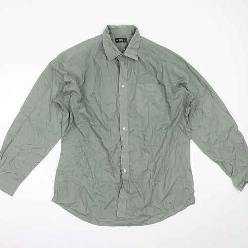 Marks and Spencer Mens Green    Dress Shirt Size 16.5