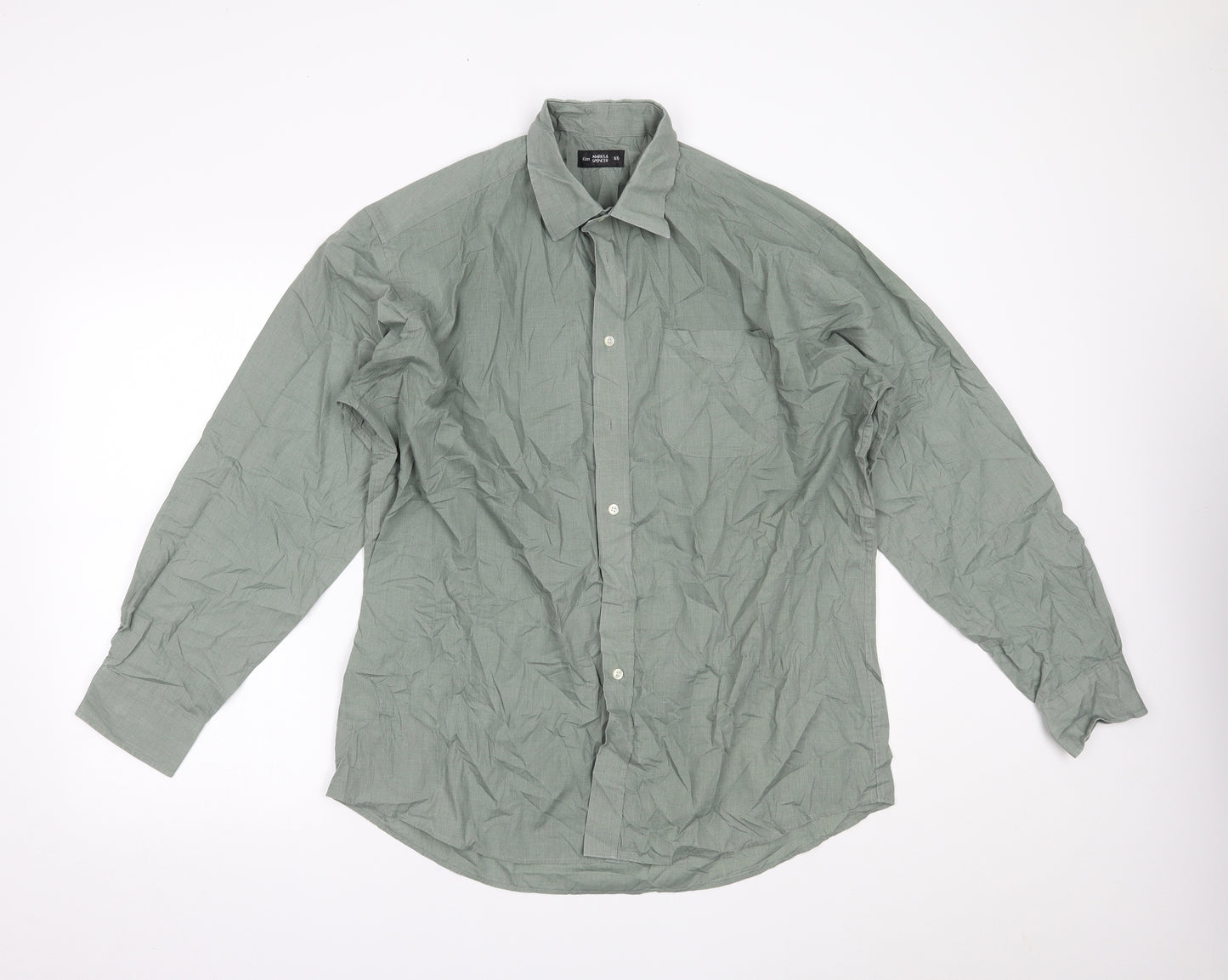 Marks and Spencer Mens Green    Dress Shirt Size 16.5