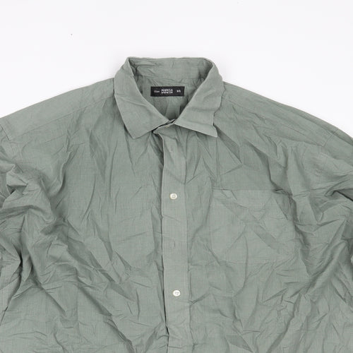 Marks and Spencer Mens Green    Dress Shirt Size 16.5