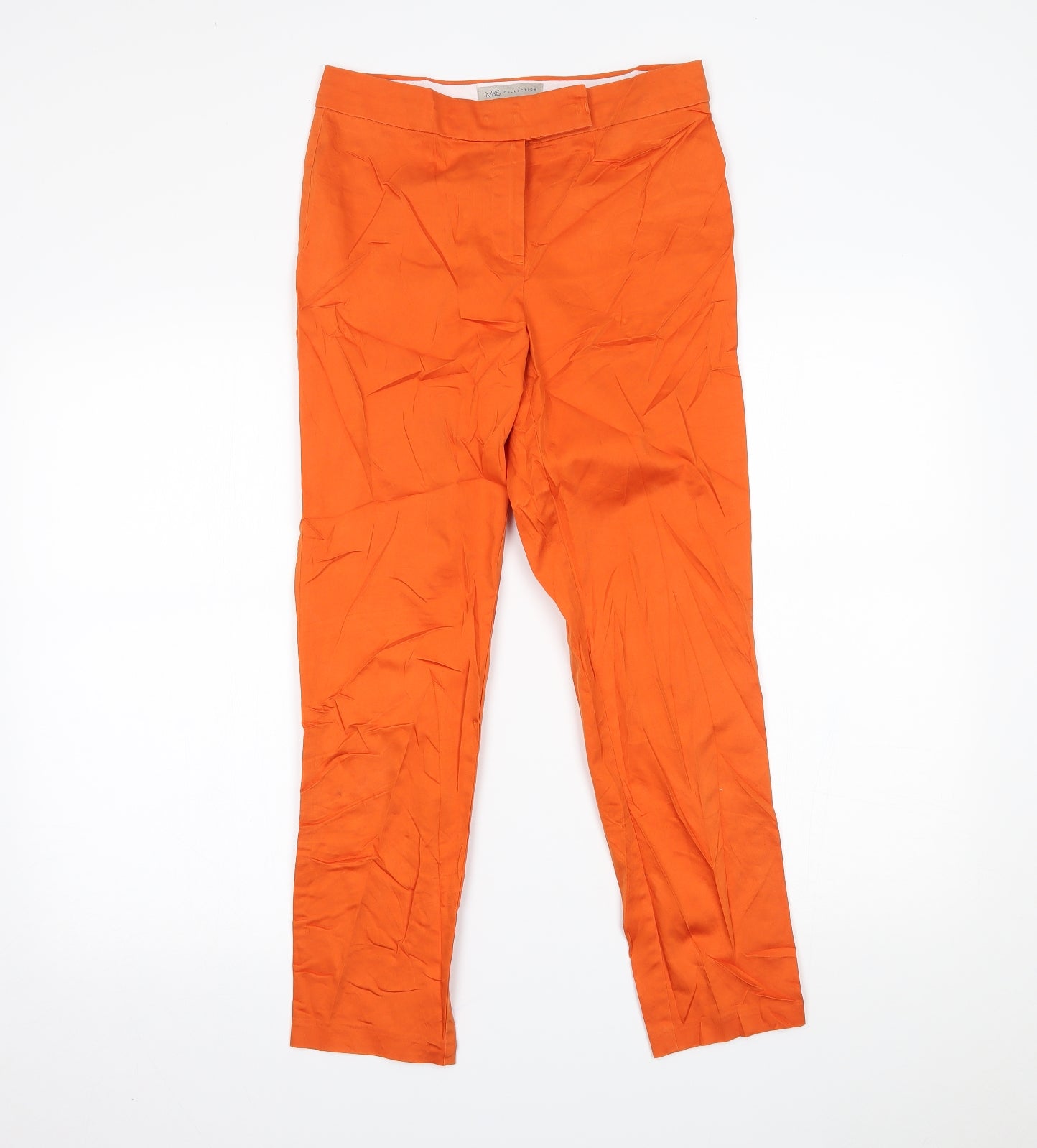 Marks and Spencer Womens Orange   Trousers  Size 8 L25 in