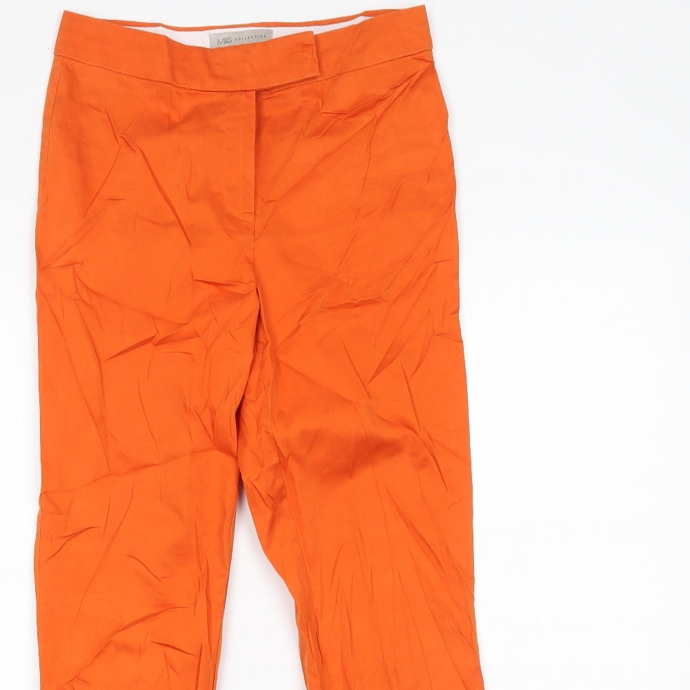 Marks and Spencer Womens Orange   Trousers  Size 8 L25 in