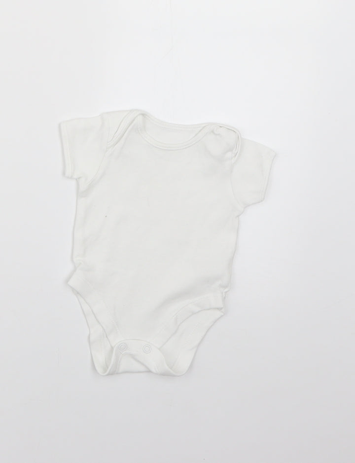 George Baby White Babygrow One-Piece Size 0-3 Months