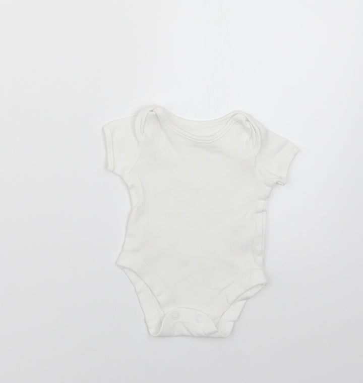 George Baby White Babygrow One-Piece Size Newborn