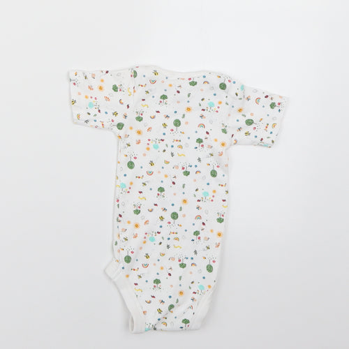 Lily&Dan Baby White Geometric  Babygrow One-Piece Size 6-9 Months