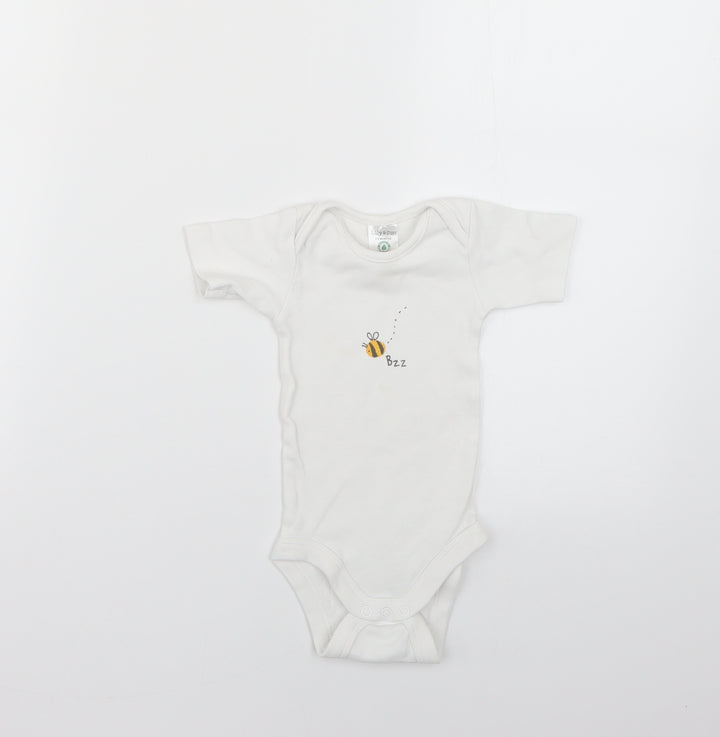 Lily & Dan Baby White Geometric Babygrow One-Piece Size 6-9 Months