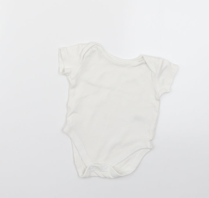 Nutmeg Baby White Babygrow One-Piece Size 0-3 Months