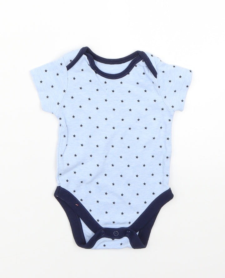 George Baby Blue Geometric Babygrow One-Piece Size 3-6 Months