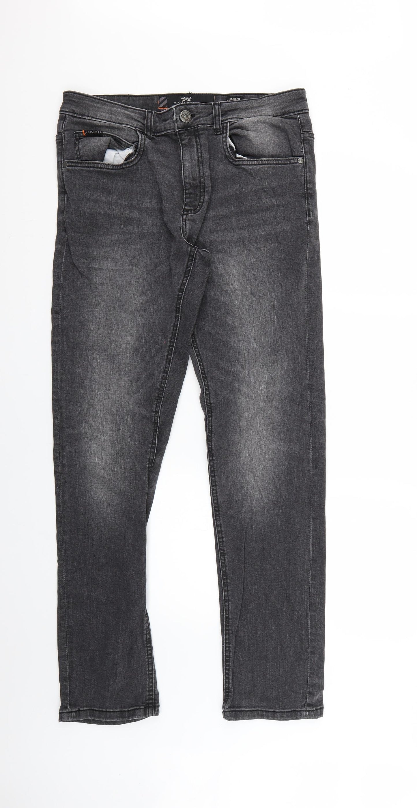 Crosshatch Mens Black   Skinny Jeans Size 32 L28 in