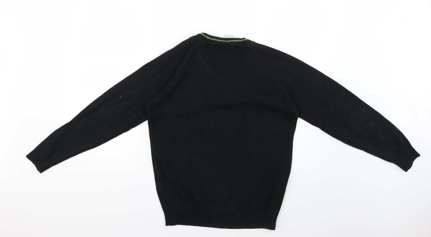 anglia Boys Black   Pullover Jumper Size 15-16 Years