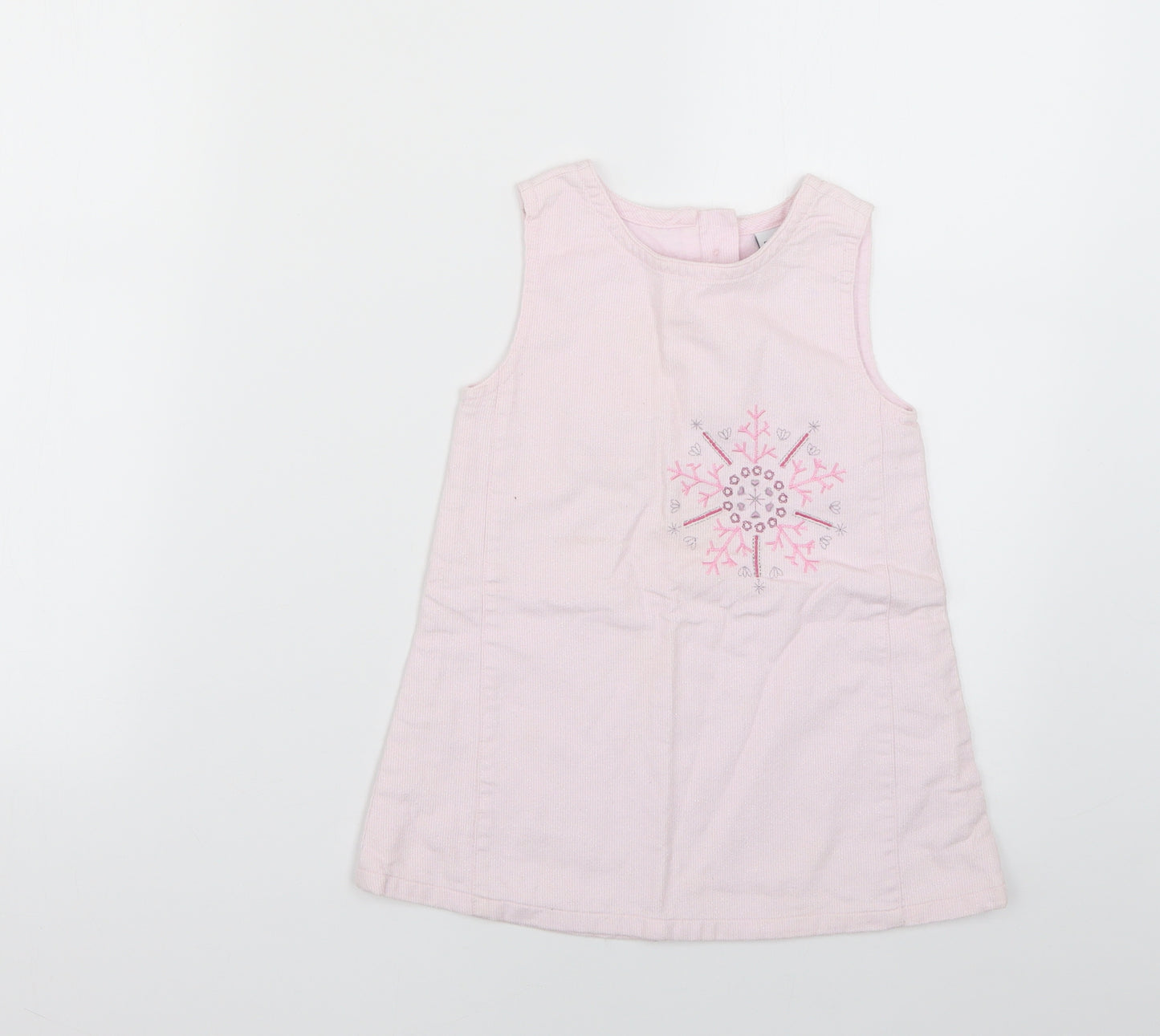 TU Baby Pink Geometric  Jumper Dress  Size 9-12 Months  - Christmas