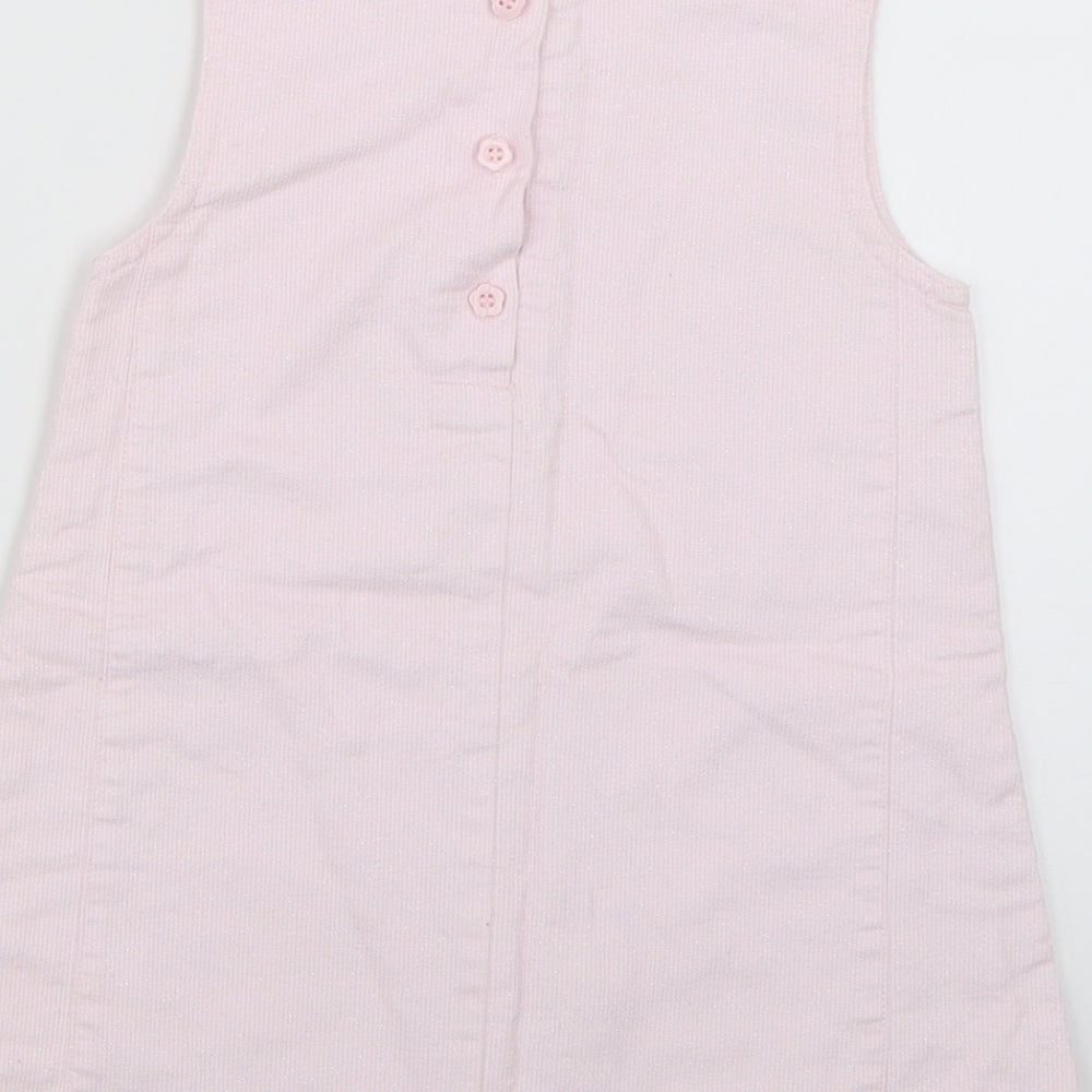 TU Baby Pink Geometric  Jumper Dress  Size 9-12 Months  - Christmas
