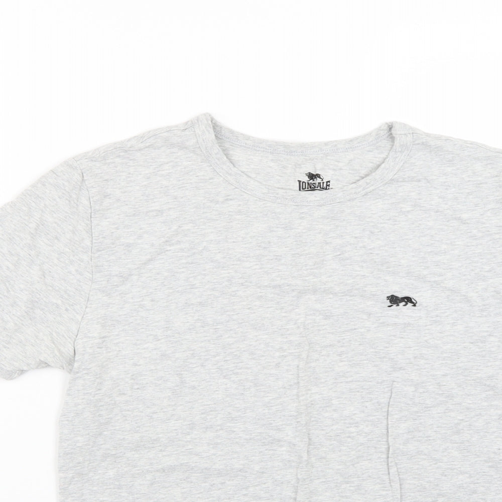 Lonsdale Mens Grey    T-Shirt Size S